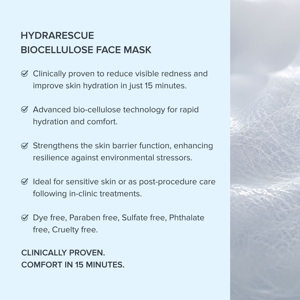 HydraRescue Ansiktsmask av biocellulosa