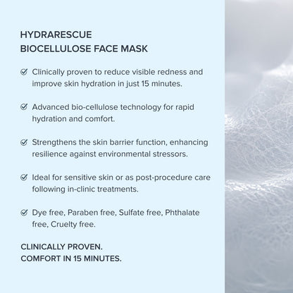 HydraRescue Ansiktsmask av biocellulosa