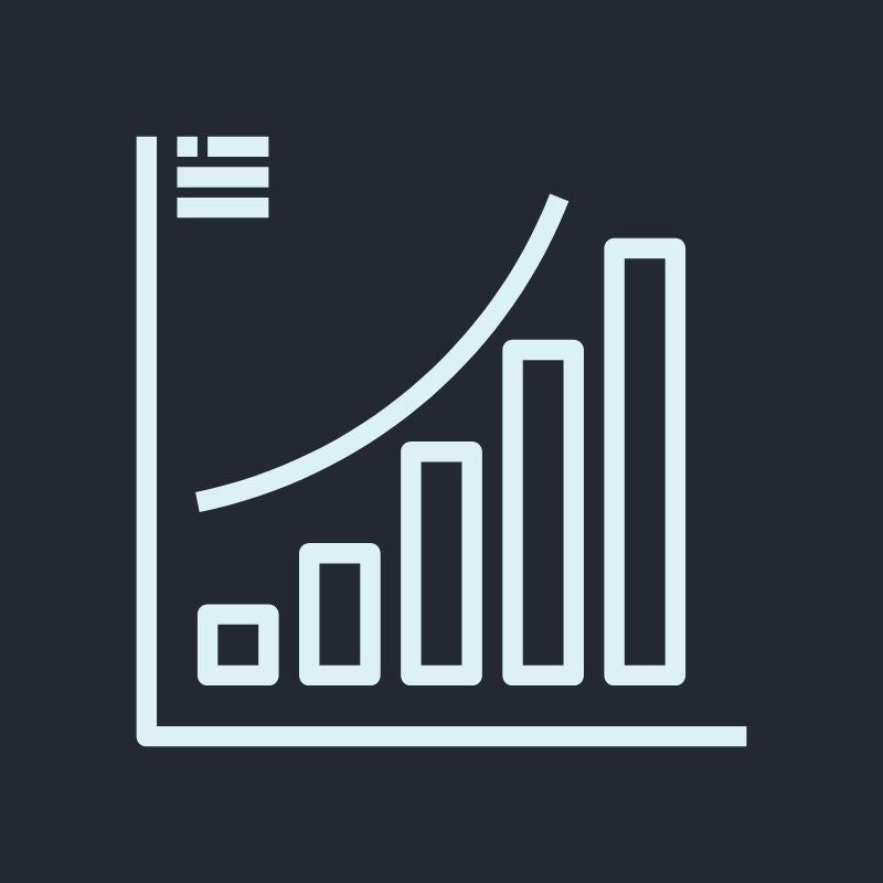 bar chart increasing revenue graphic